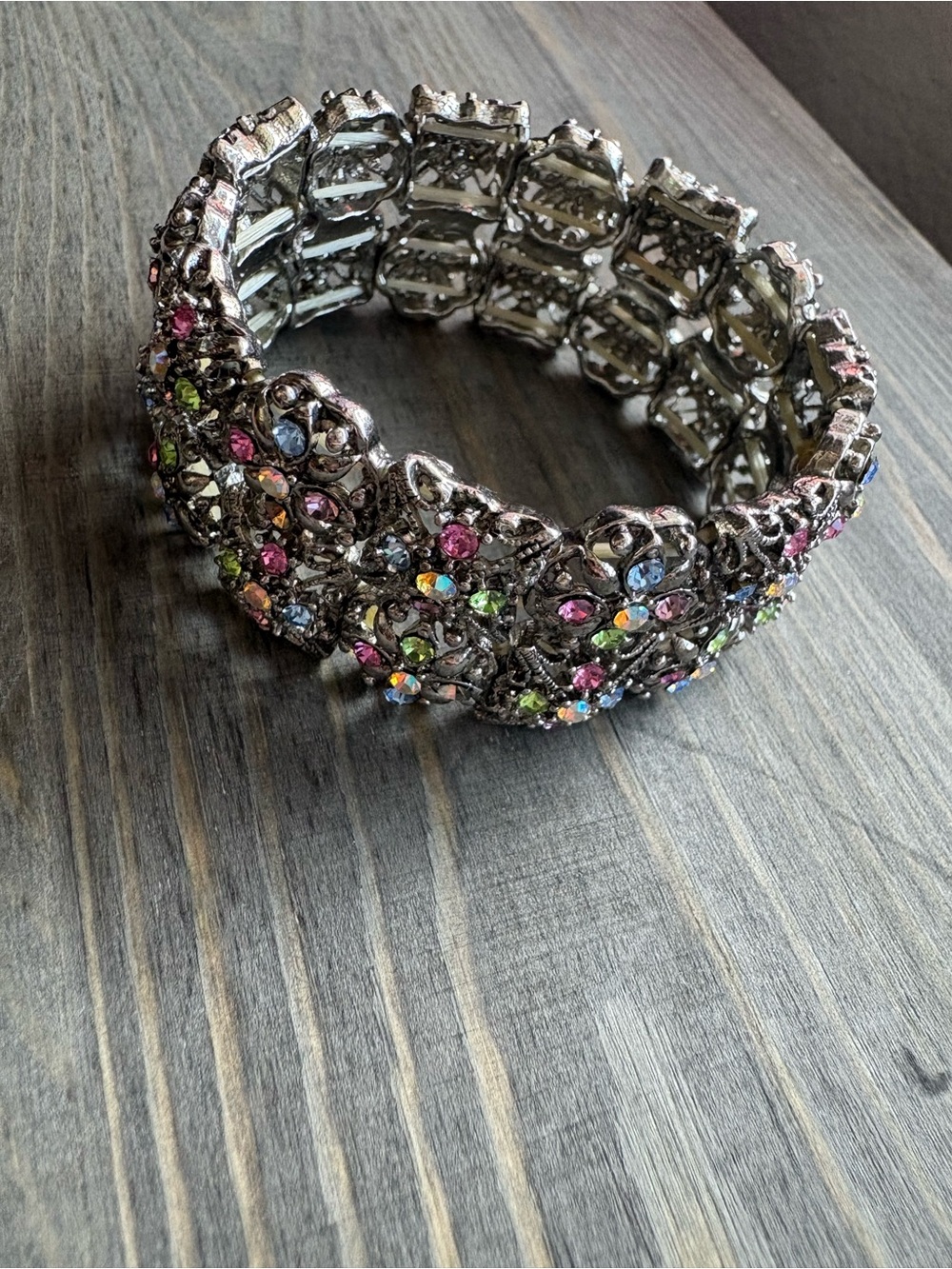 Multicolor Crystal Stretch Bracelet